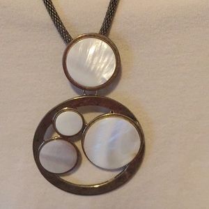 18 in goldish chai and mother of pearl ornament